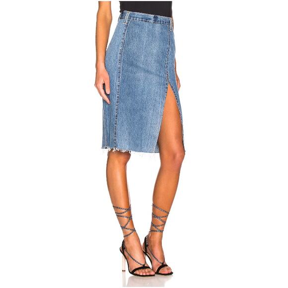 RE/DONE Levi’s Long Indigo Denim Skirt Size 23 NEW NWT! - Picture 5 of 10